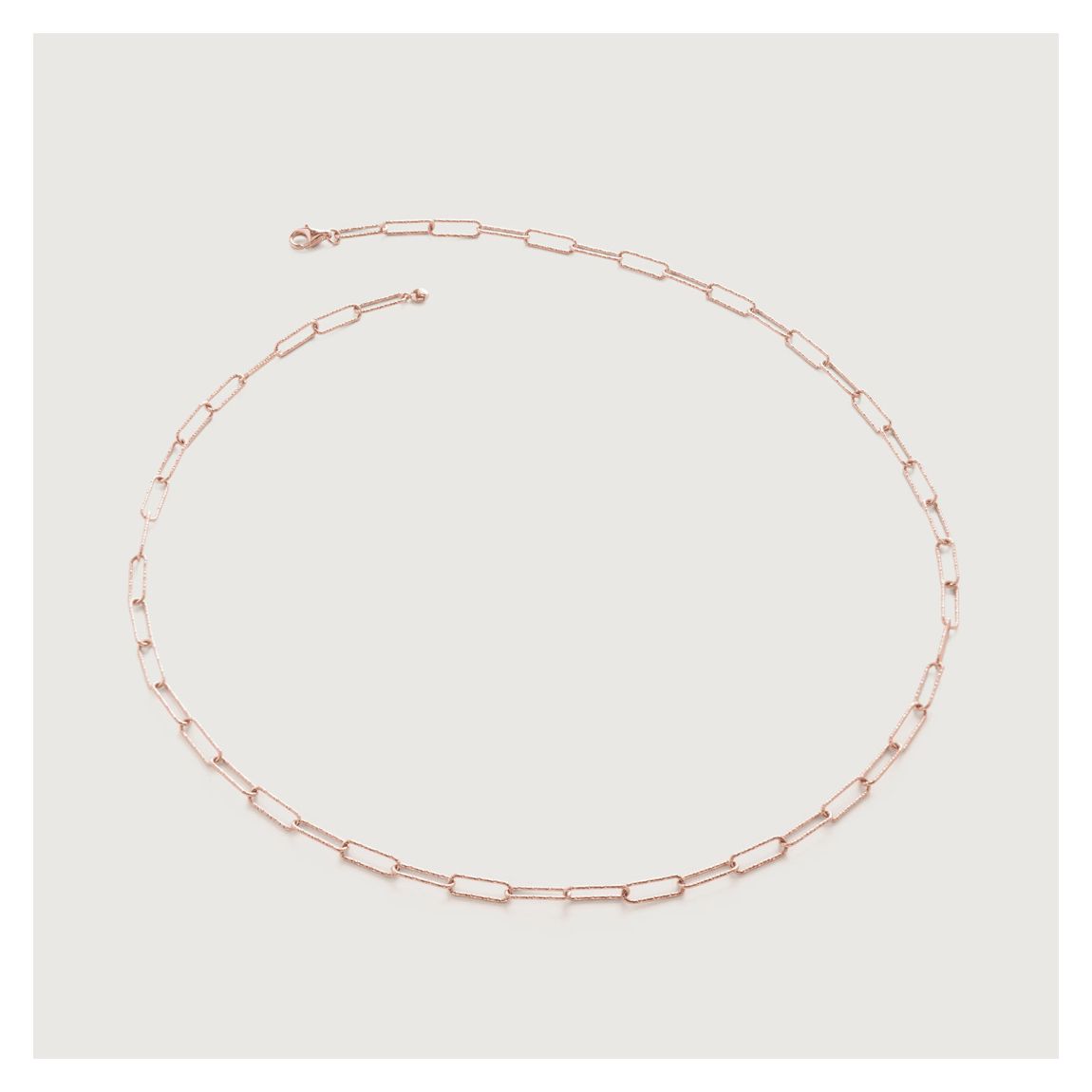 Rose Gold Alta Textured Chain Necklace main product photo