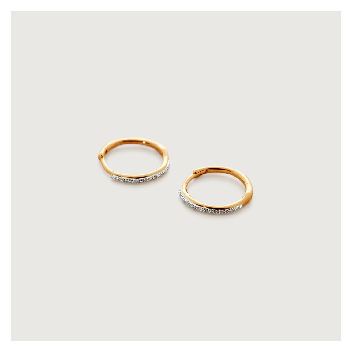 Gold Riva Diamond Small Hoop Earrings main product photo