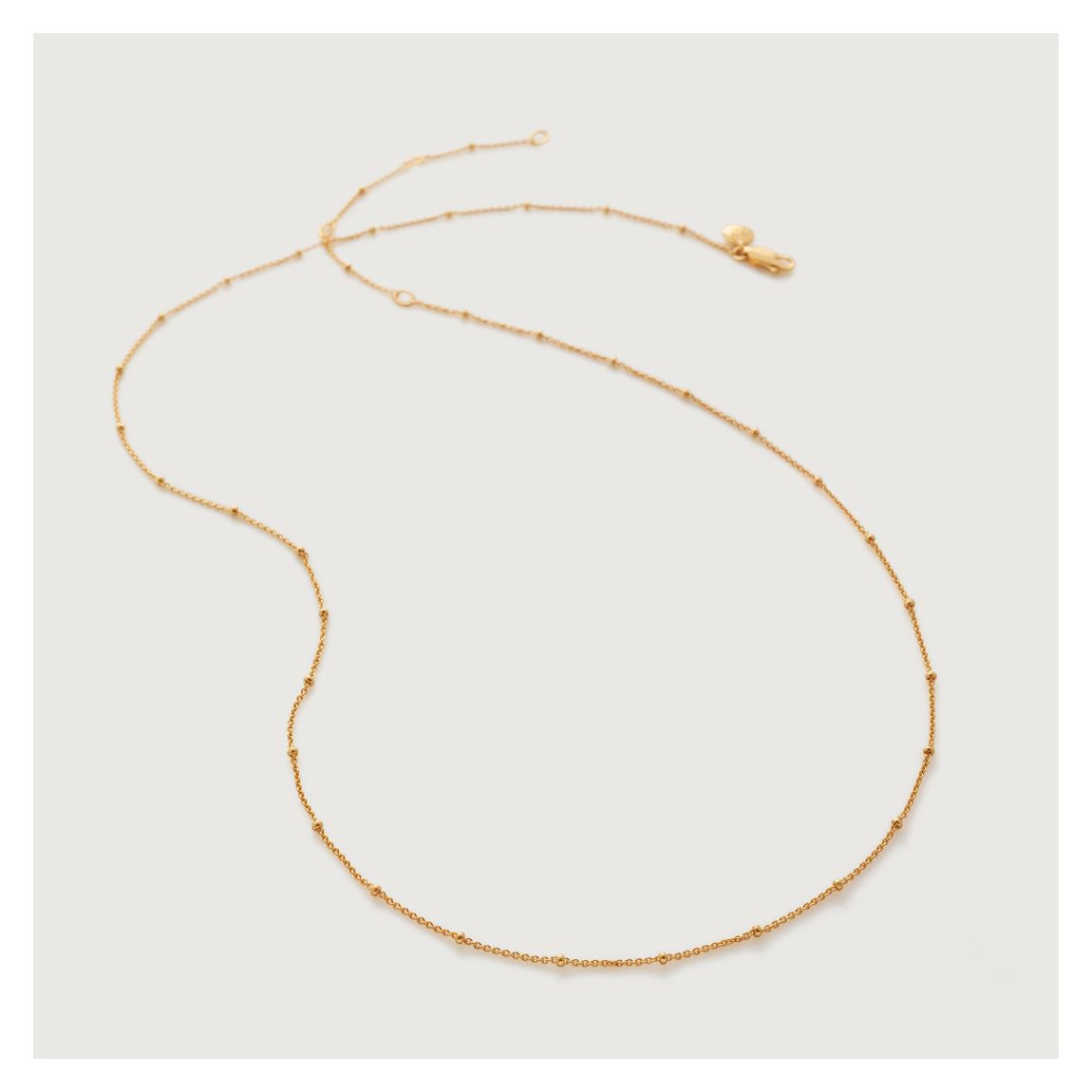 Gold Vermeil Fine Beaded Chain Necklace main product photo