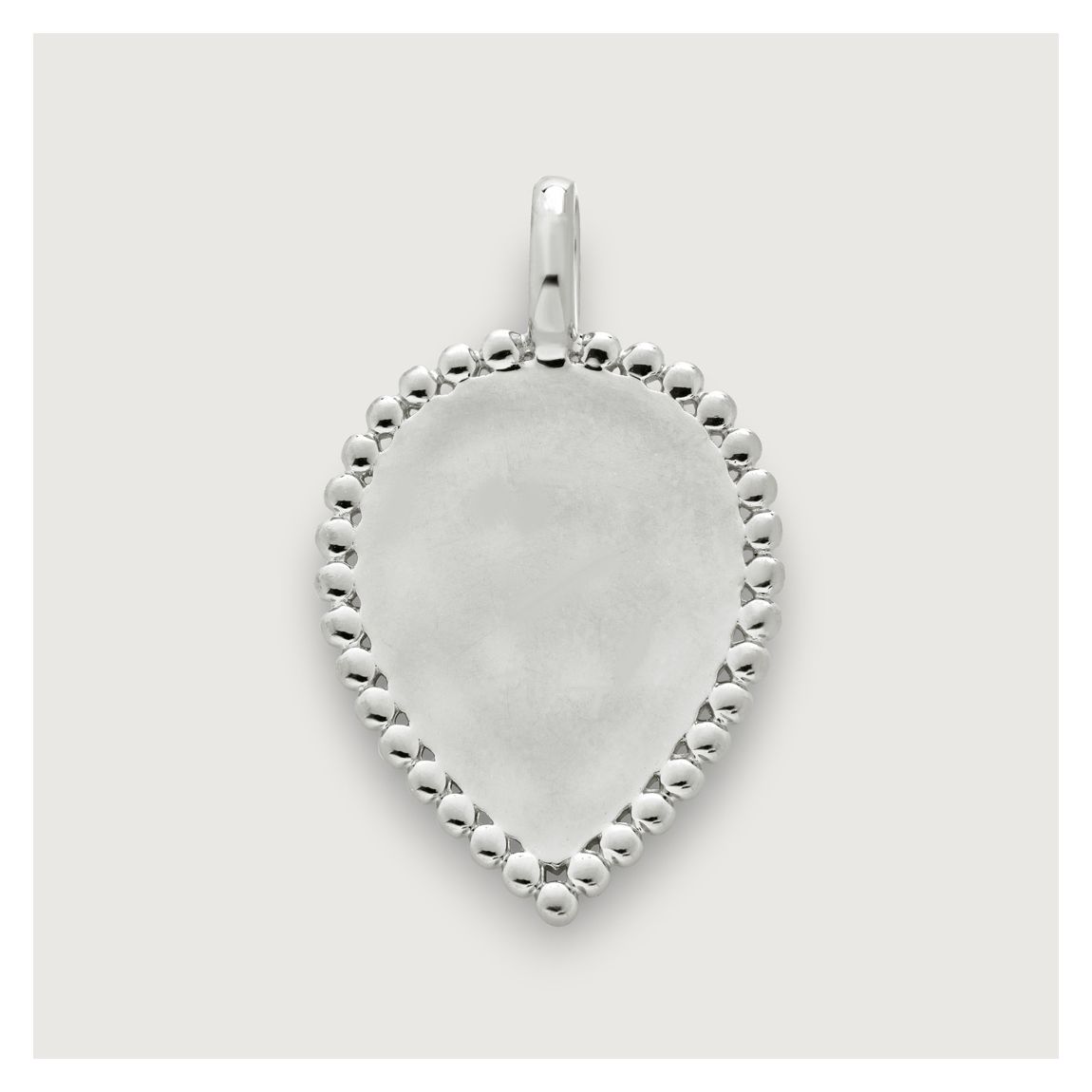 Silver Deia Beaded Lotus Pendant Charm main product photo
