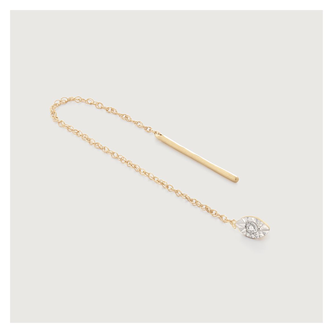 Diamond Marquise Threader Single Earring main product photo