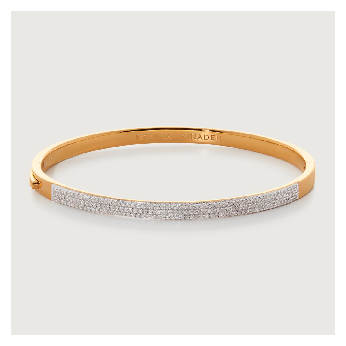 Gold Plated Diamond Pave Essential Bangle main product photo