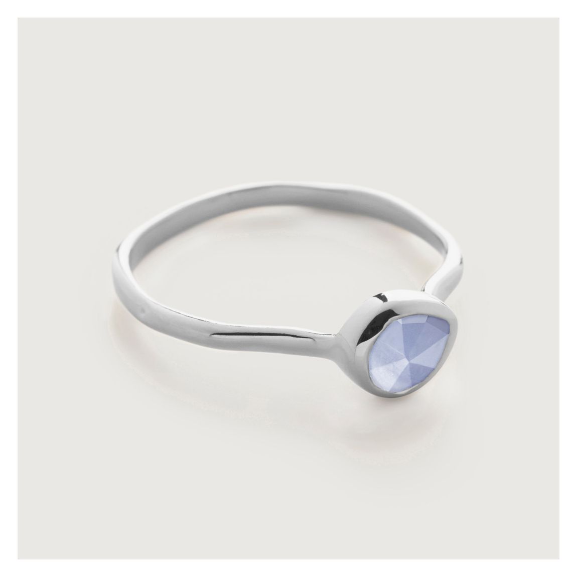 Blue Lace Agate Siren Small Stacking Ring main product photo