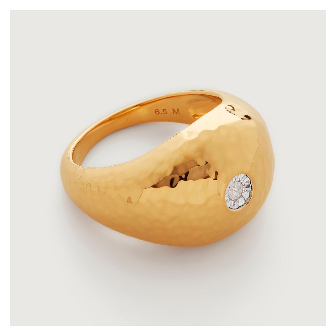 Gold Plated Deia Diamond Ring main product photo