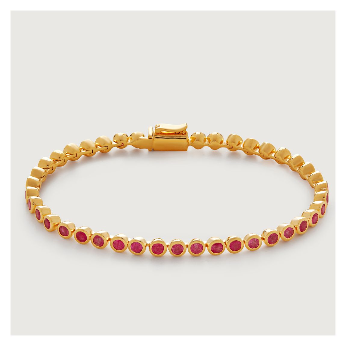 Pink Quartz Gemstone Essential Tennis Bracelet main product photo
