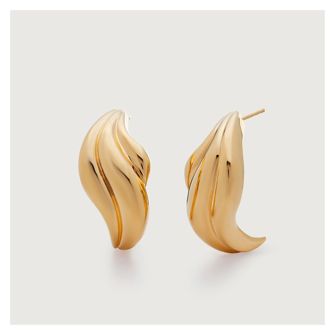 Gold Swirl Bold Stud Earrings main product photo