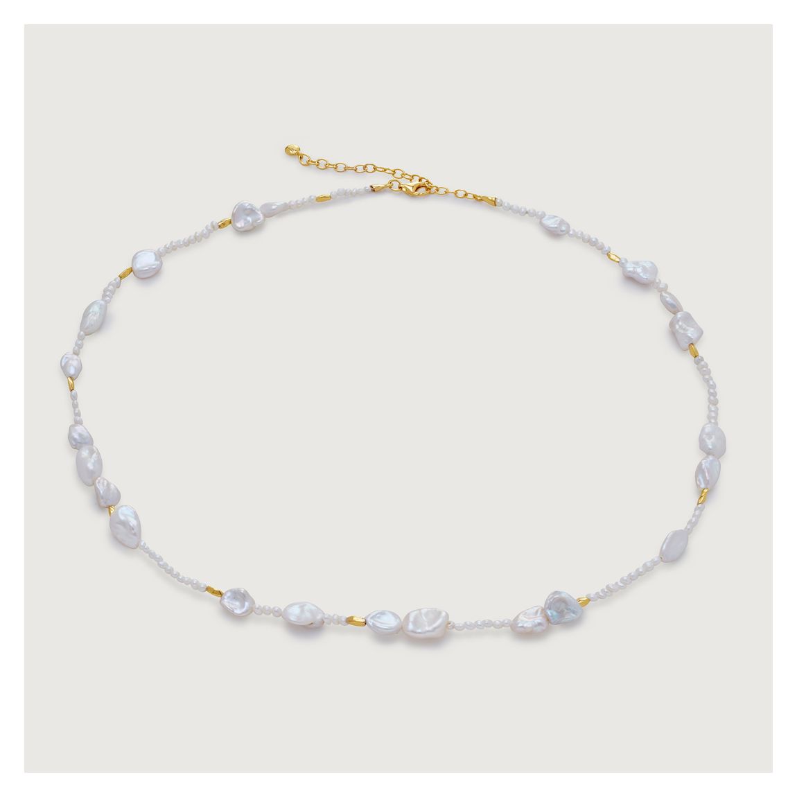 Gold Vermeil Pearl Scatter Necklace main product photo