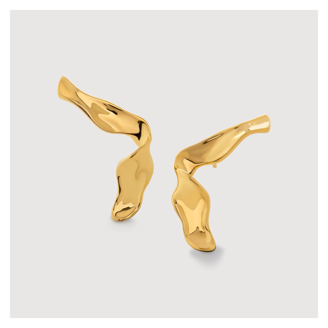 Gold The Wave Large Stud Earrings main product photo