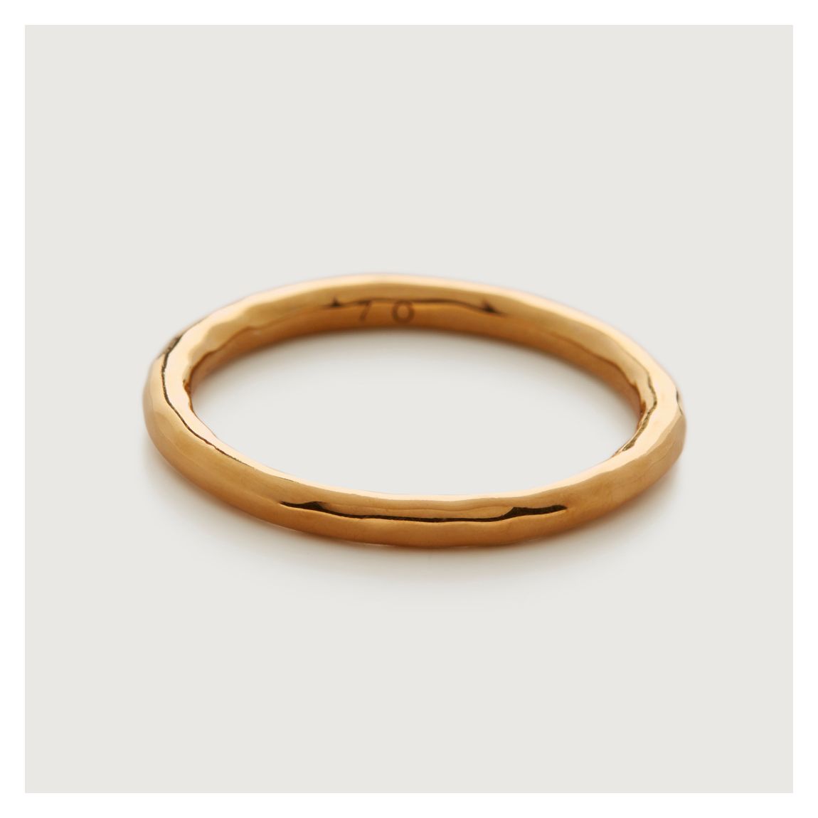 Gold Plated Siren Hammered Ring main product photo