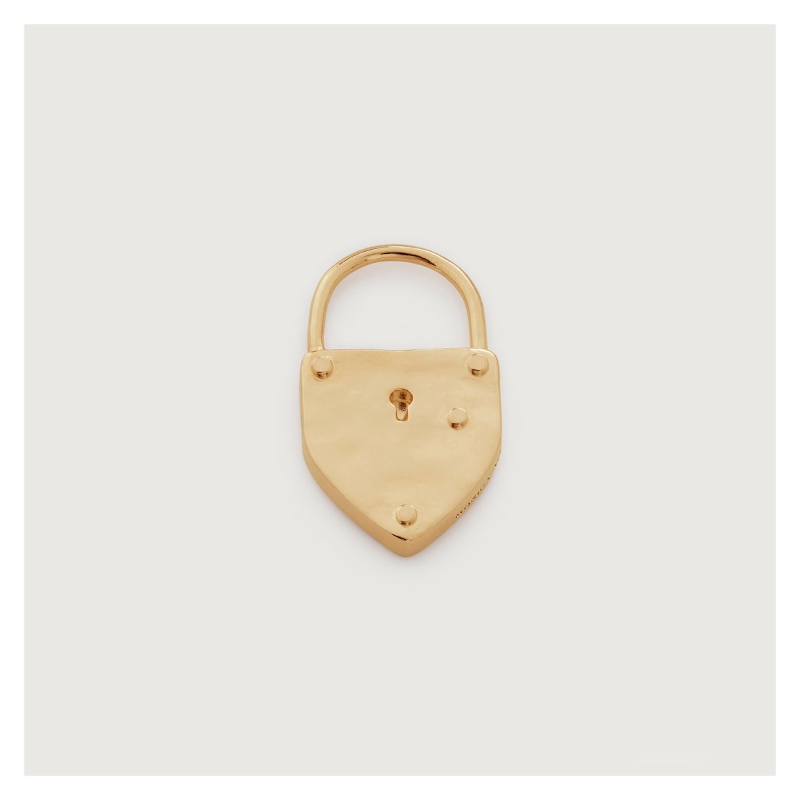Gold Plated Padlock Pendant Charm main product photo