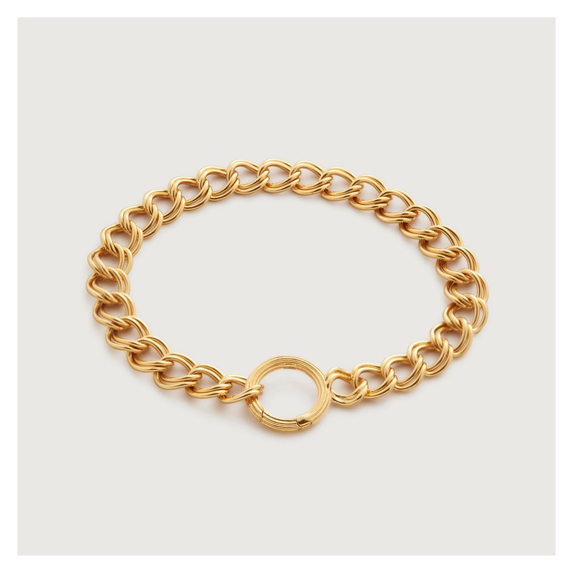 Silver Groove Curb Chain Bracelet main product photo