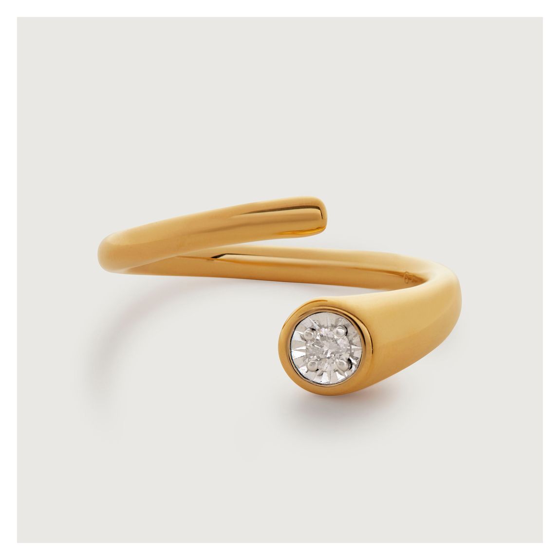 Gold Diamond Essential Wrap Ring main product photo