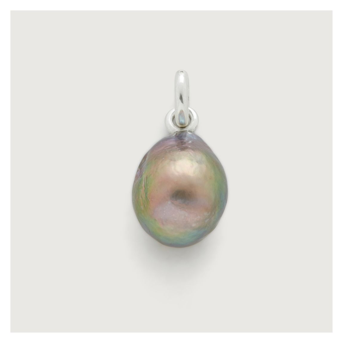 Silver Grey Pearl Nura Grey Baroque Pearl Pendant Charm main product photo