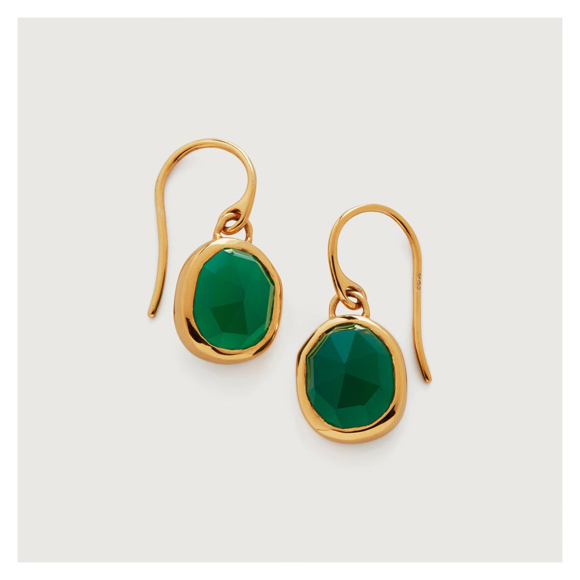 Gold Green Siren Wire Earrings main product photo