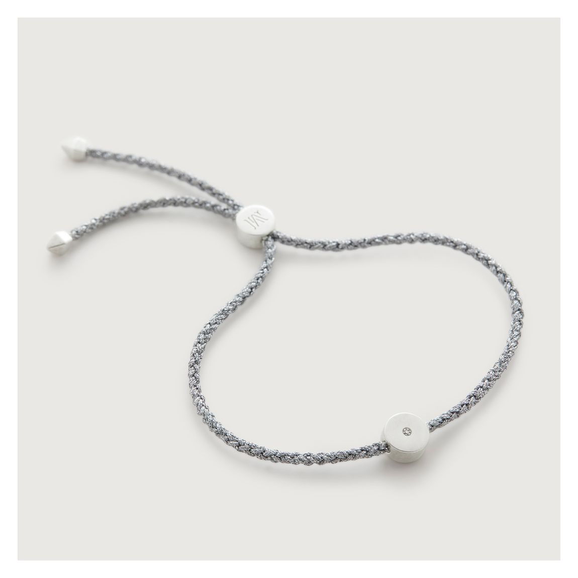 Silver Linear Solo Friendship Diamond Bracelet main product photo