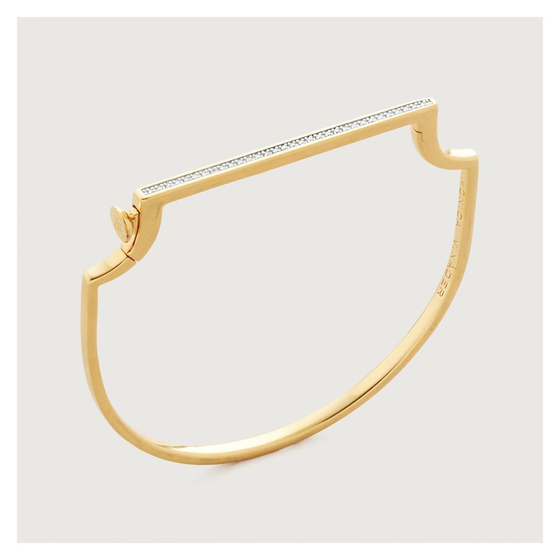 Gold Plated Signature Skinny Diamond Bangle main product photo