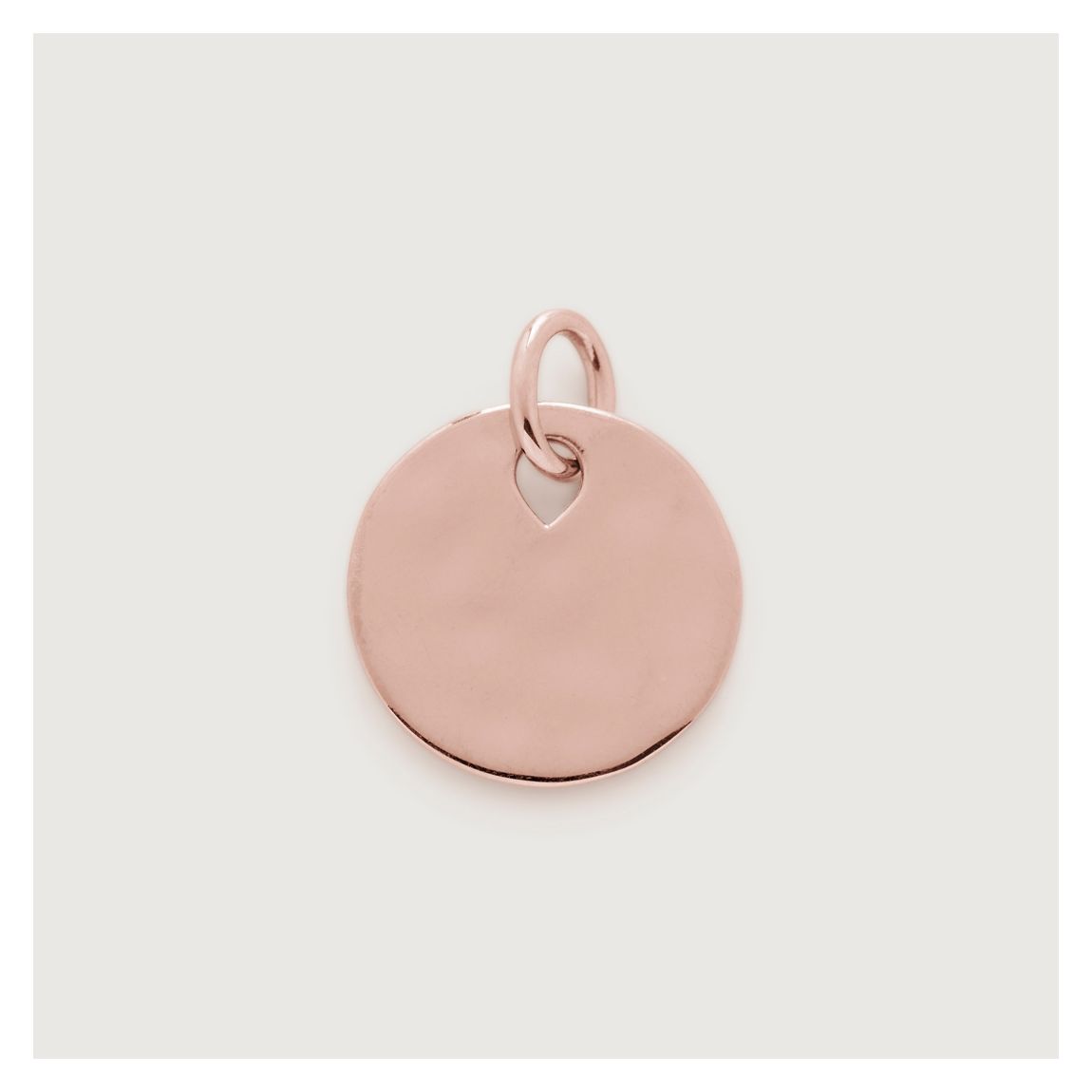 Rose Gold Ziggy Round Pendant Charm main product photo