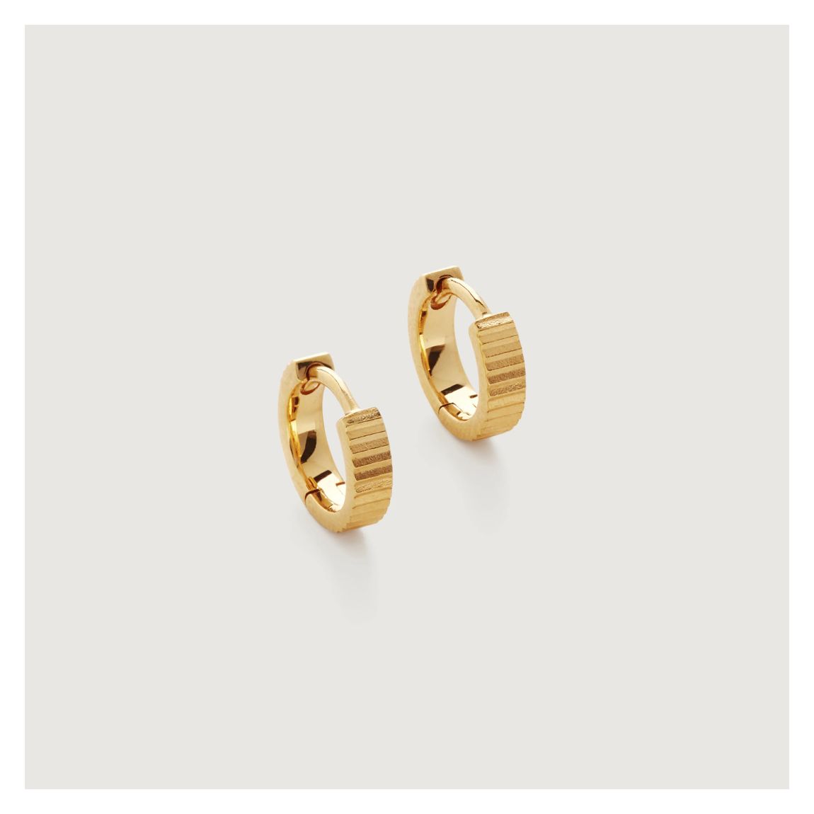 Gold Disco Mini Huggie Earrings main product photo