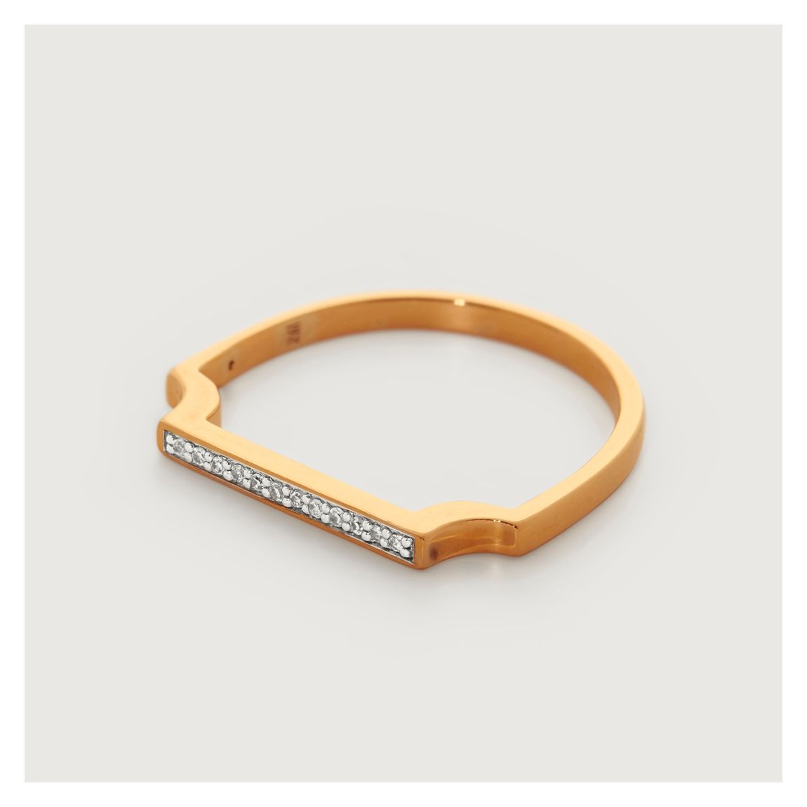 Gold Plated Signature Thin Diamond Ring main product photo