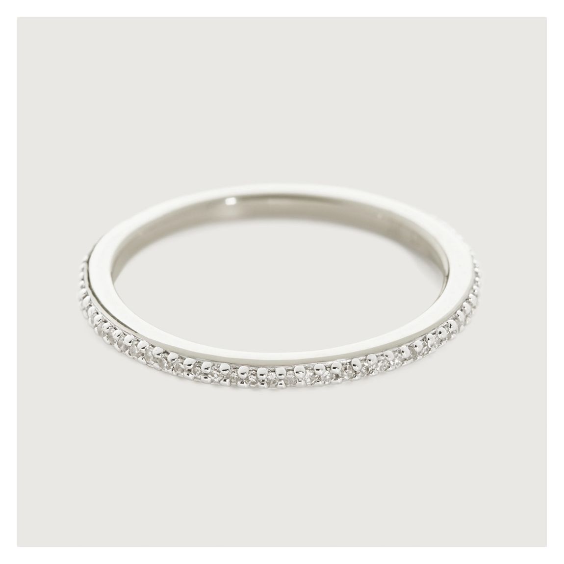 Silver Diamond Skinny Eternity Ring main product photo