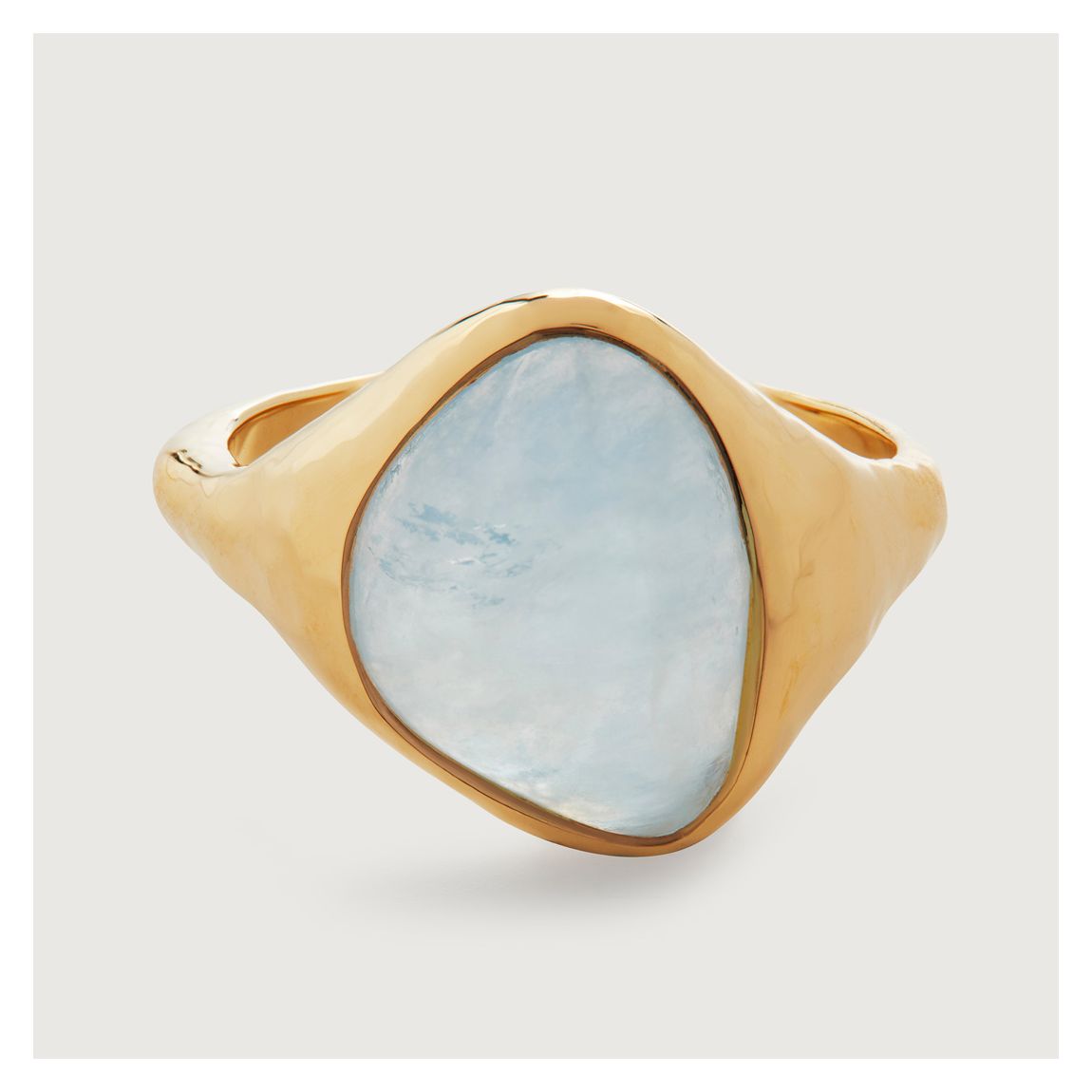 Aquamarine Gold Plated Rio Gemstone Ring main product photo