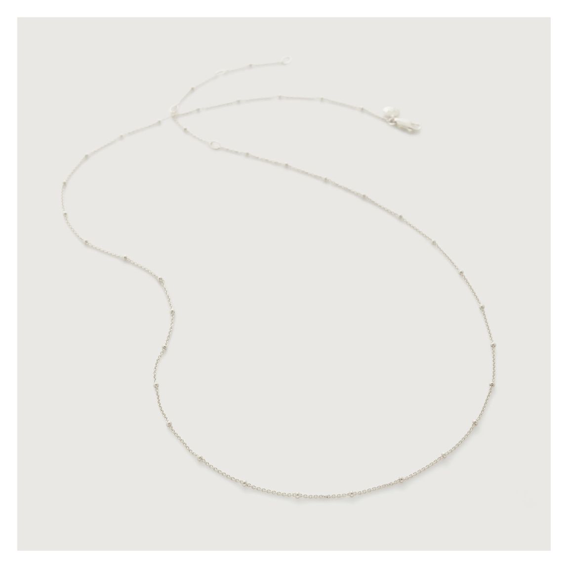 Sterling Silver Fine Beaded Chain Necklace main product photo