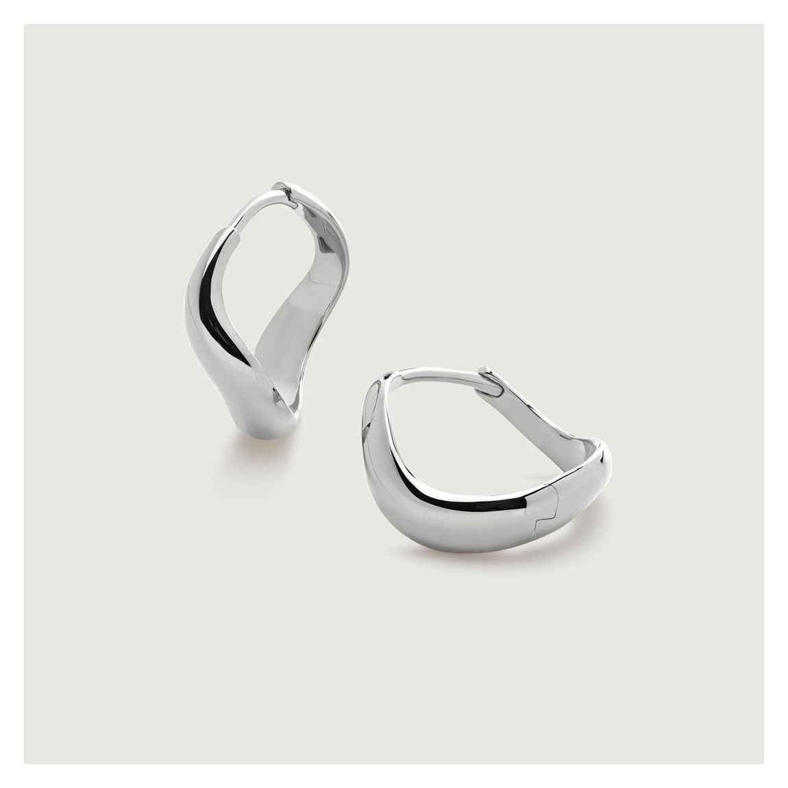 Sterling Silver Swirl Small Hoop Earrings main product photo