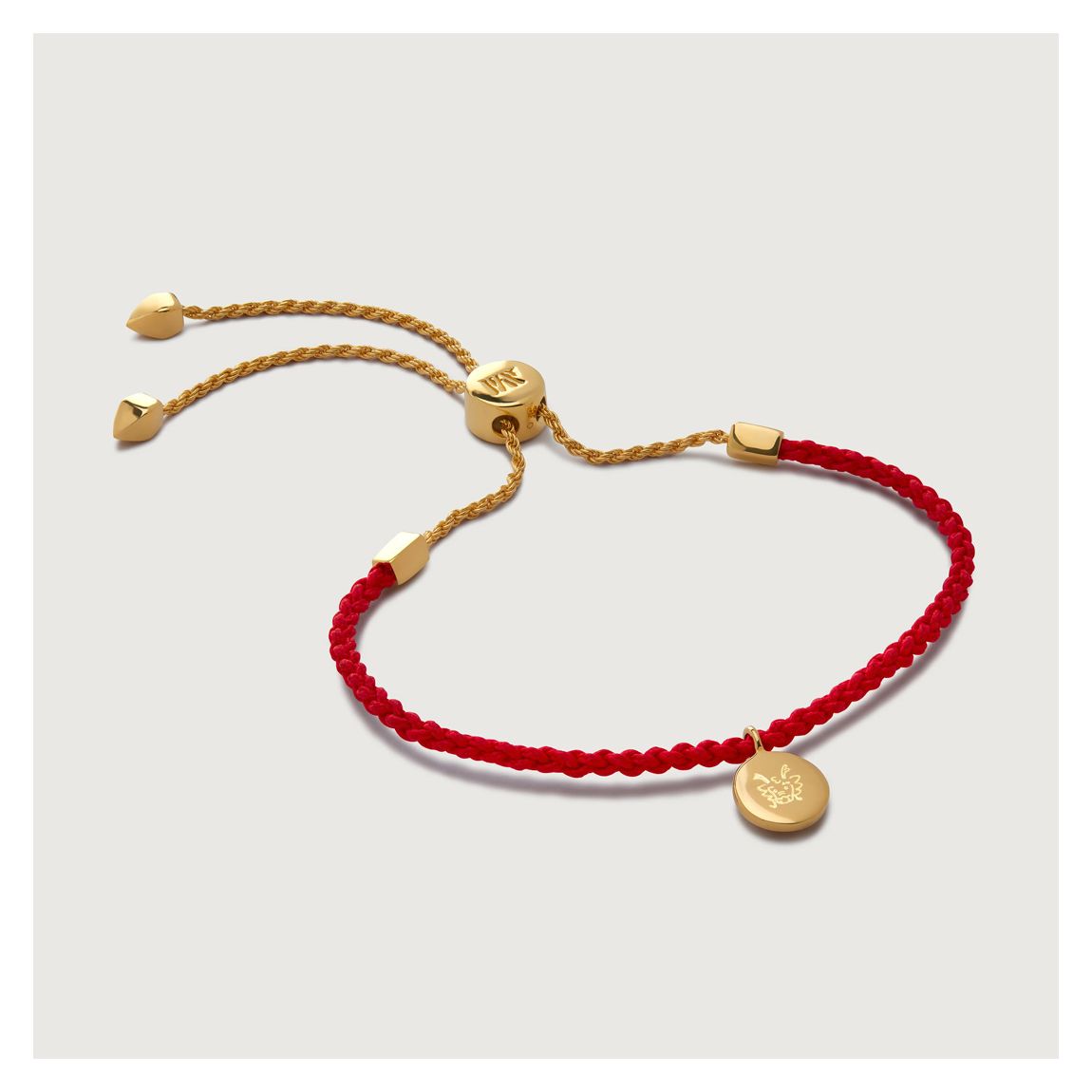 Coral Gold Plated Linear Disc Friendship Bracelet main product photo