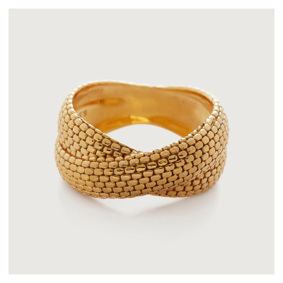 Gold Heirloom Woven Cross Ring main product photo