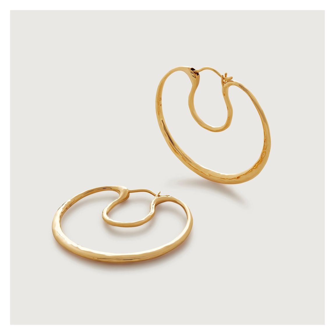 Gold Vermeil Flow Medium Hoop Earrings main product photo