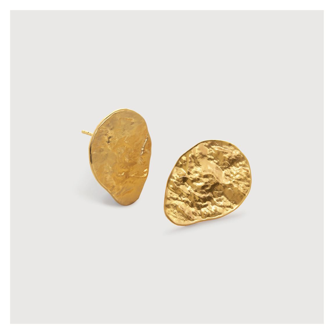 Gold Capri Teardrop Stud Earrings main product photo