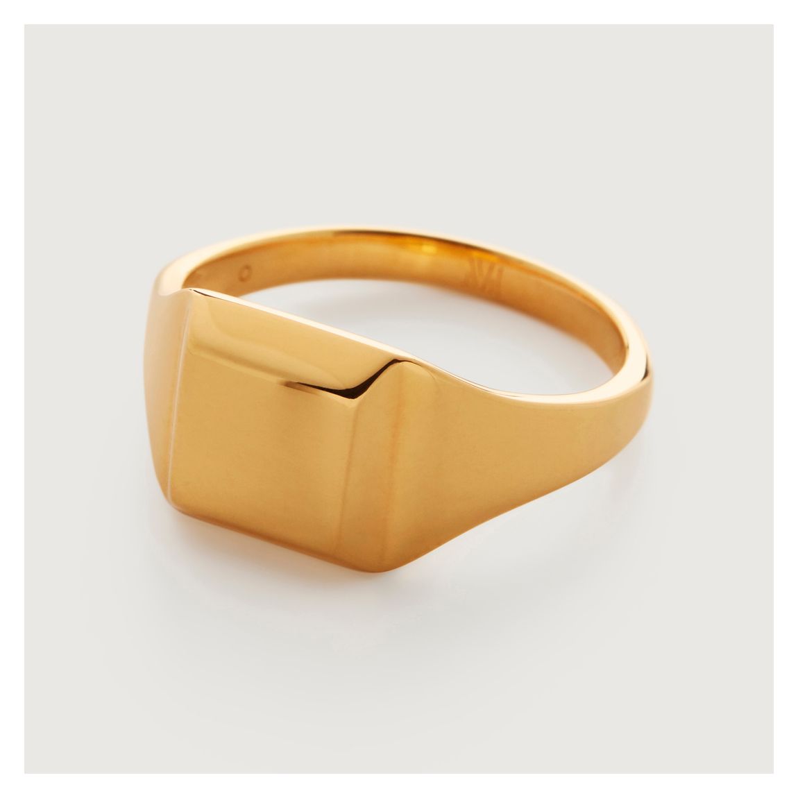 Gold Signature Signet Ring main product photo