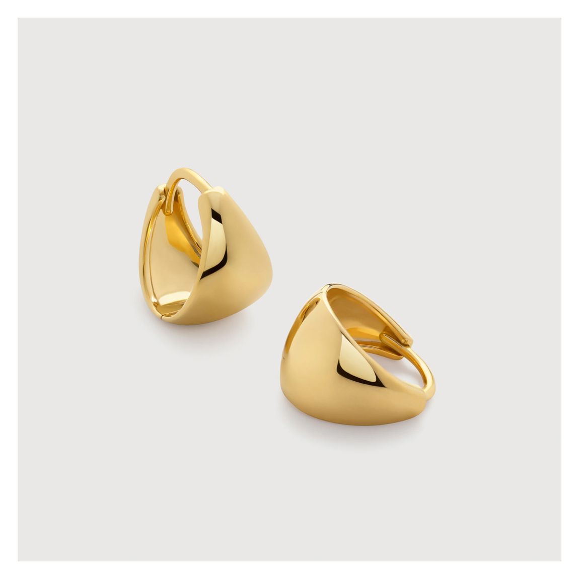 Gold Tapered Huggie Earrings main product photo