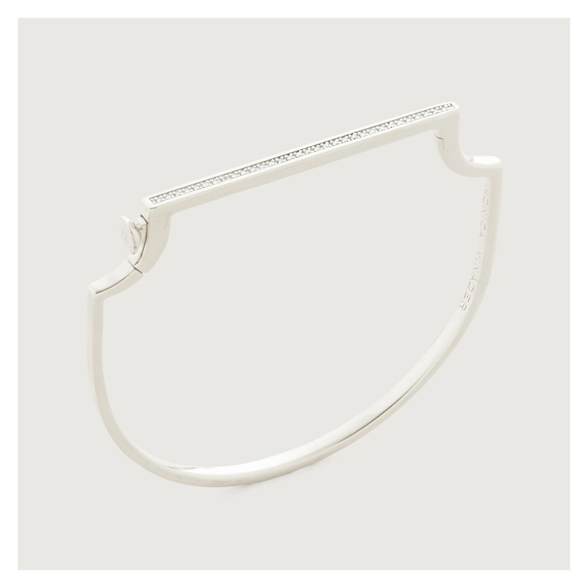 Silver Signature Skinny Diamond Bangle main product photo