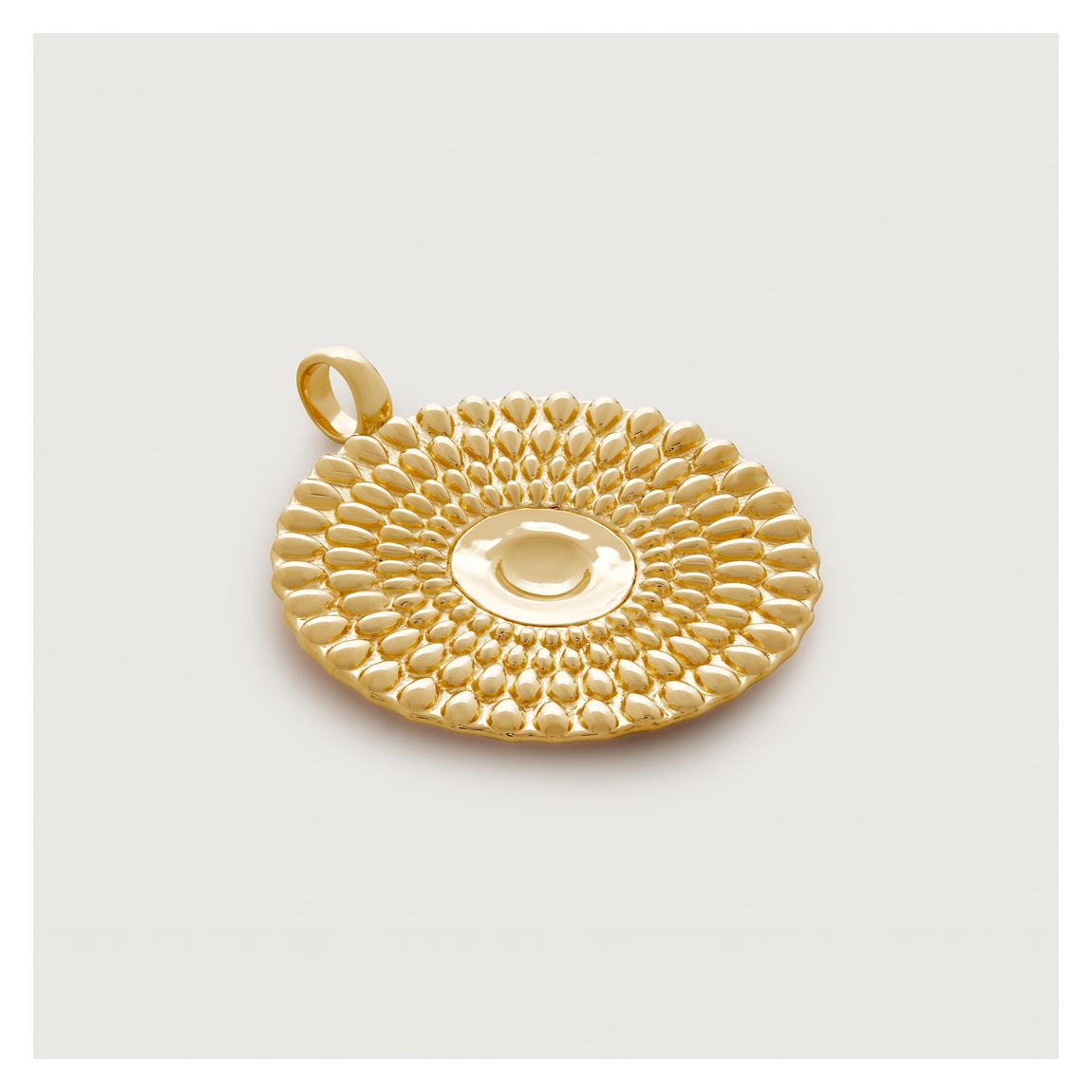 Gold Plated Juno Disc Pendant main product photo