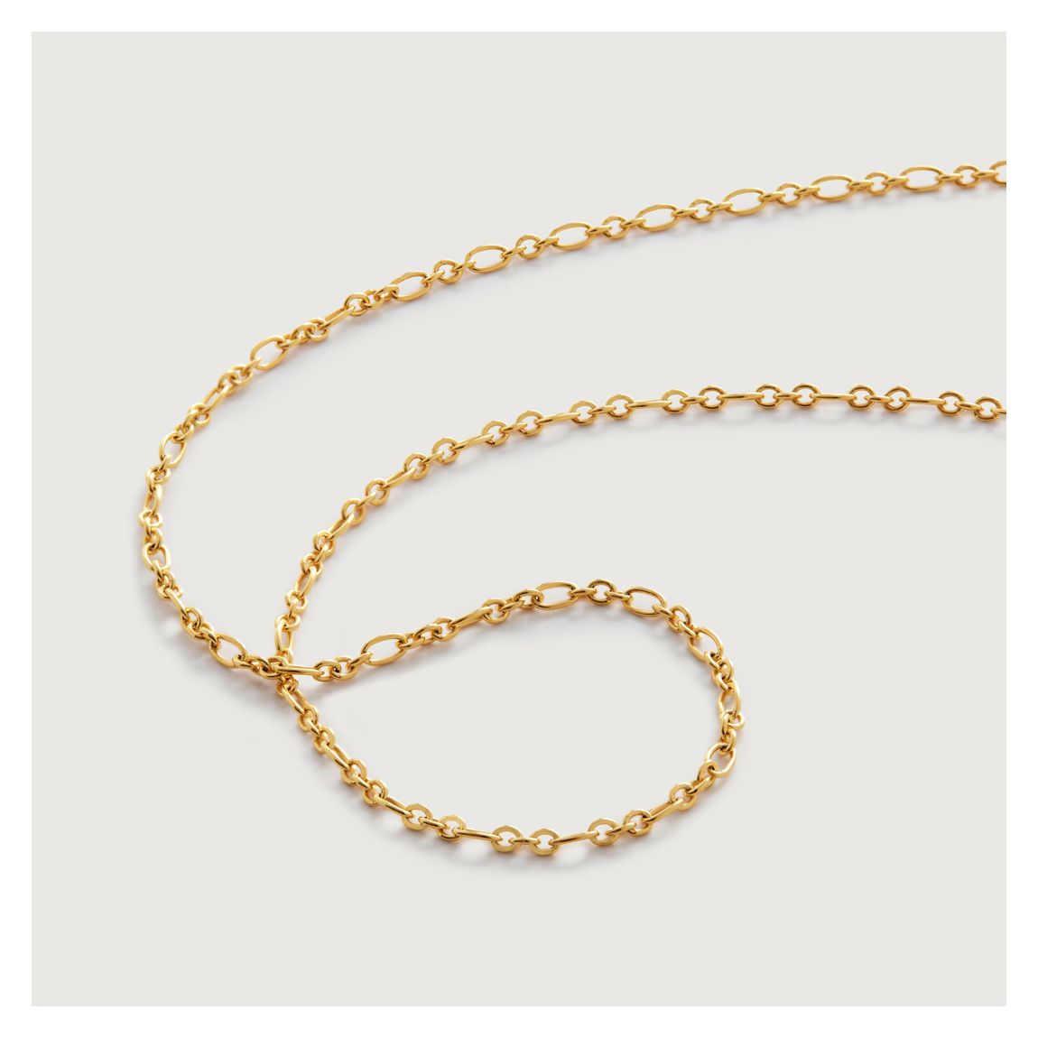 Gold Plated Woven Chain Adjustable Necklace main product photo