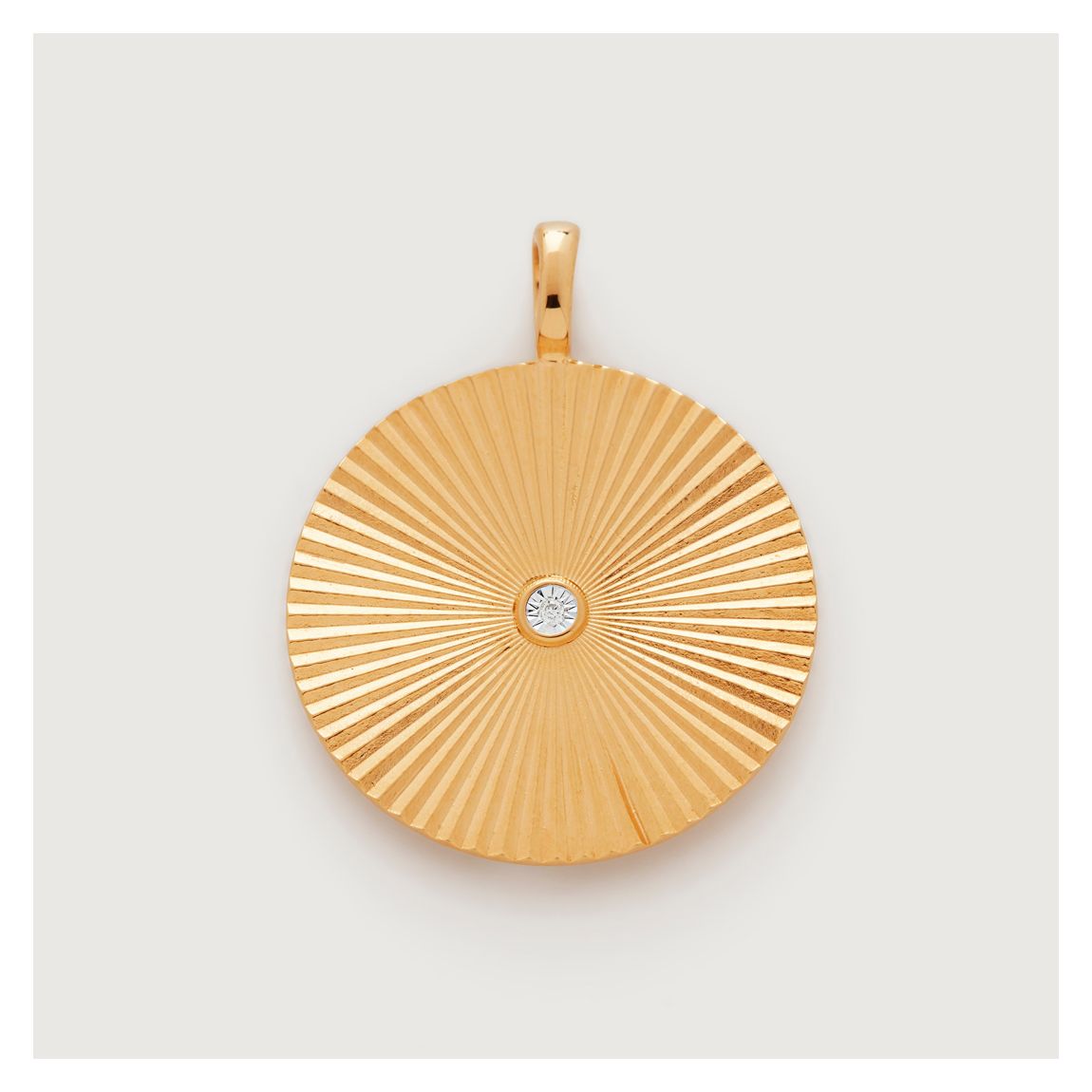 Gold Disco Round Diamond Pendant main product photo