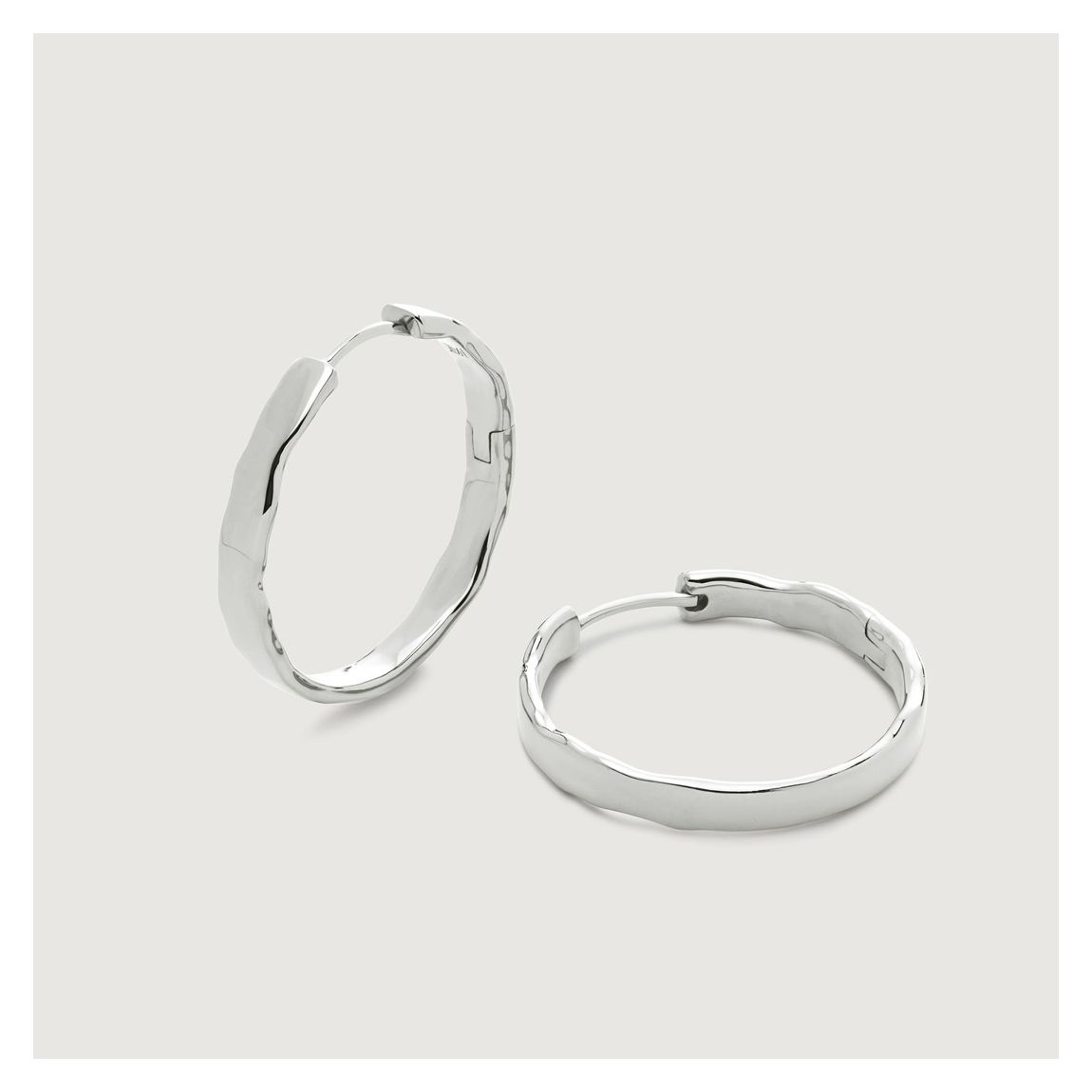 Silver Siren Muse Wave Medium Hoop Earrings main product photo