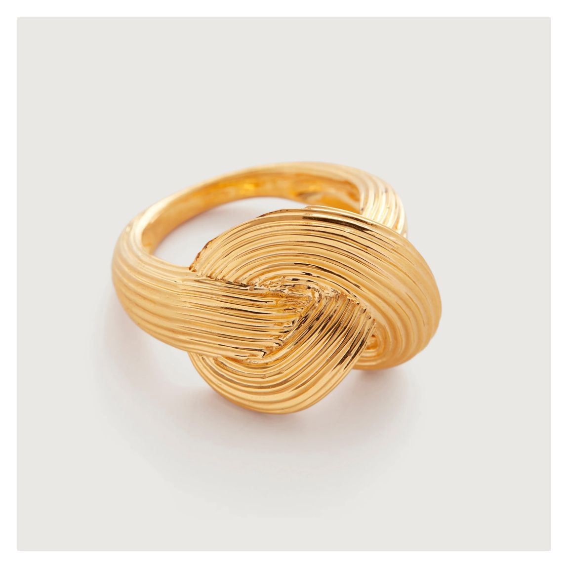 Gold Groove Chunky Knot Ring main product photo