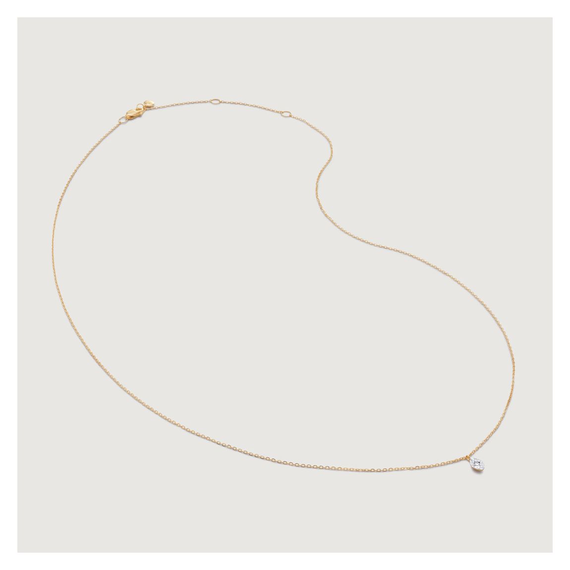 Gold Diamond Marquise Chain Necklace main product photo