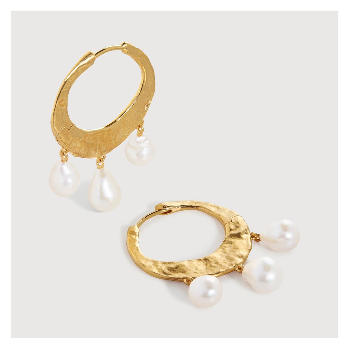 Pearl Capri Baroque Pearl Medium Hoop Earrings main product photo