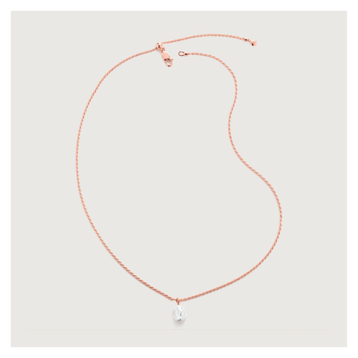 Rose Gold Nura Tiny Keshi Pearl Necklace main product photo