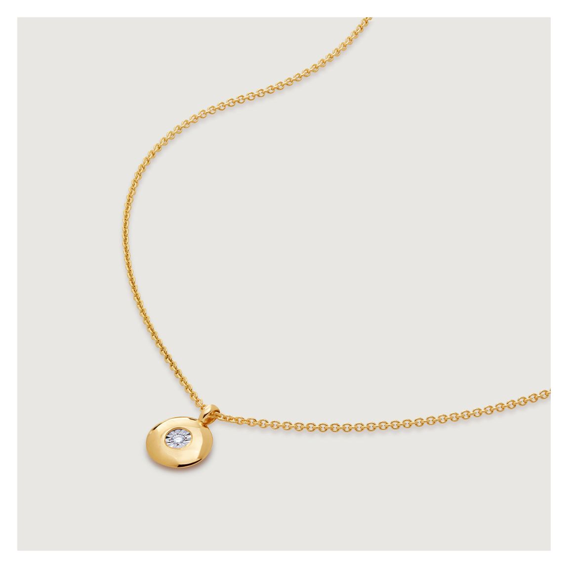 Aquamarine Gold Plated March Birthstone Necklace main product photo
