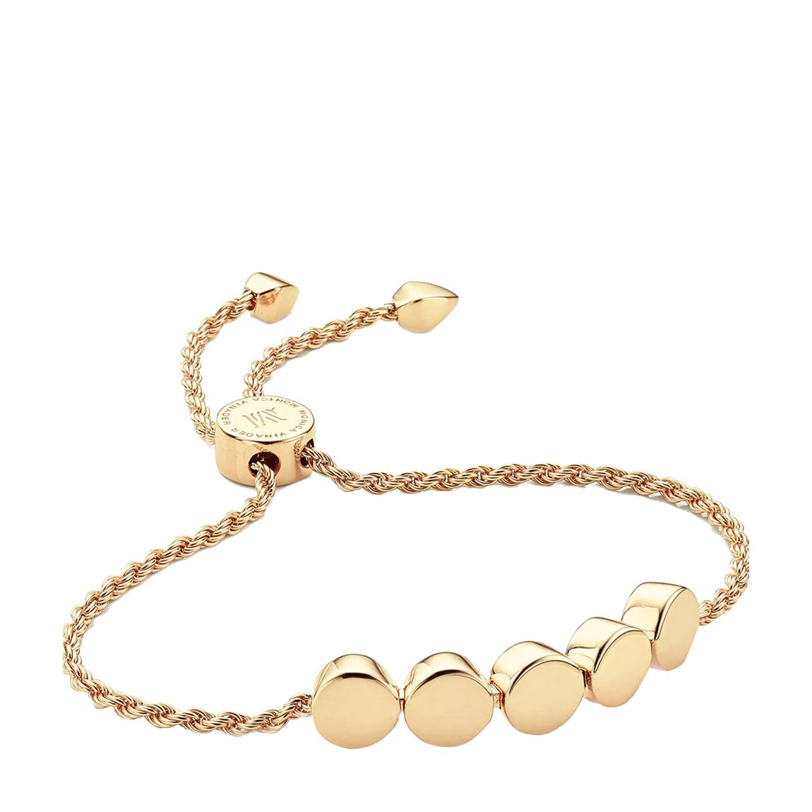 Gold Plated Linear Bead Friendship Chain Bracelet main product photo