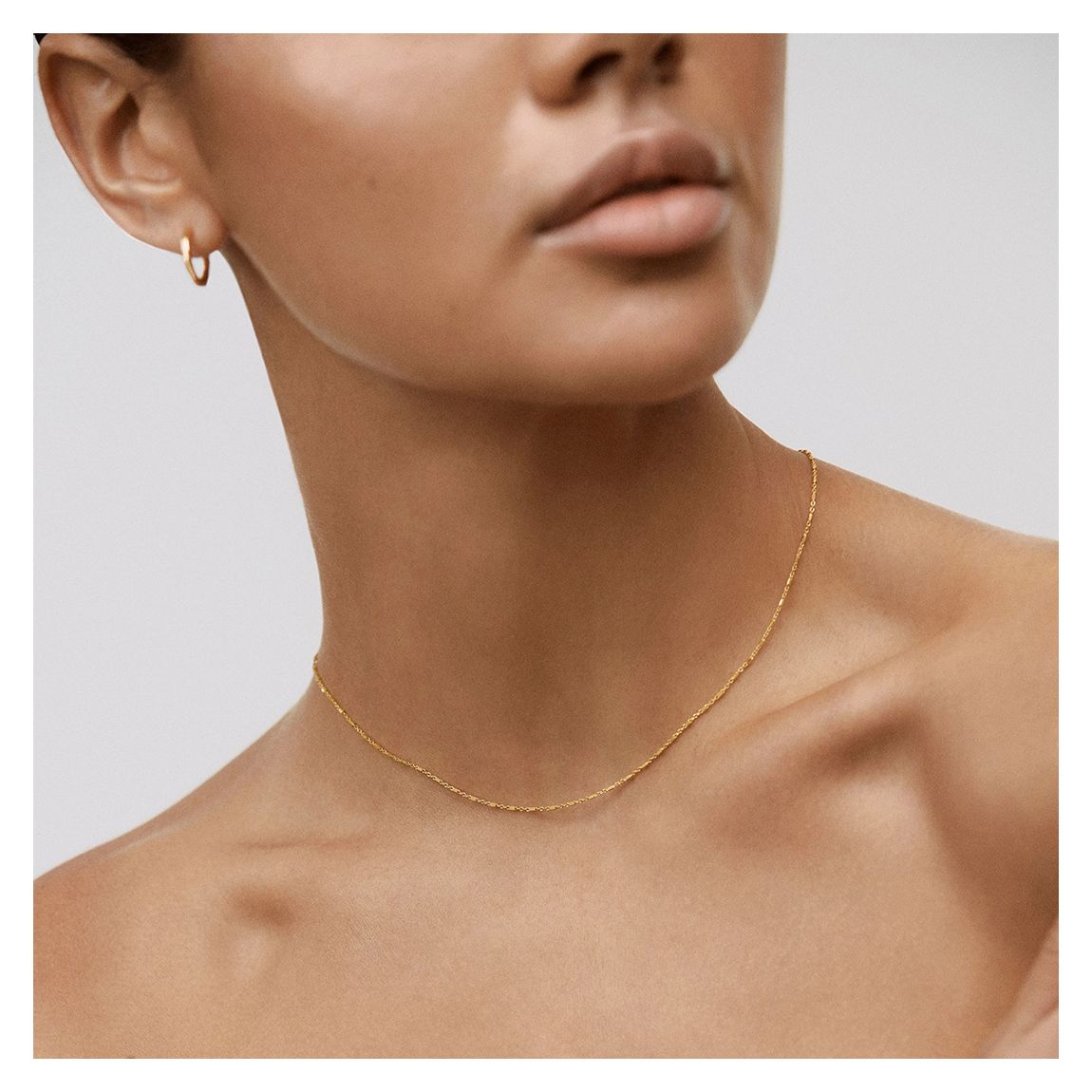 Gold Vermeil Station Chain Necklace main product photo