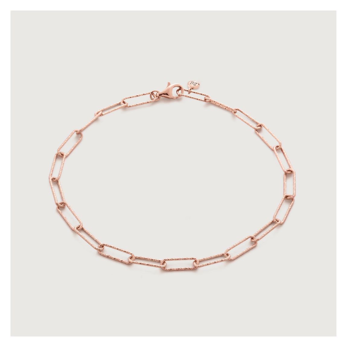 Rose Gold Alta Textured Chain Bracelet main product photo