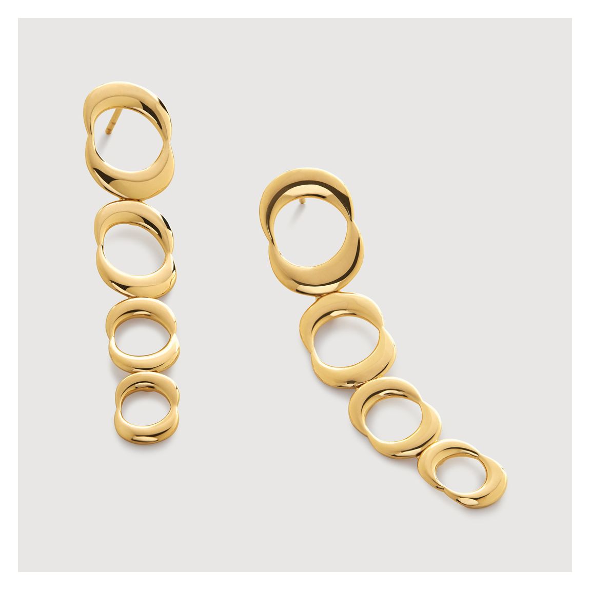 Gold Plated Kissing Moon Cocktail Earrings main product photo