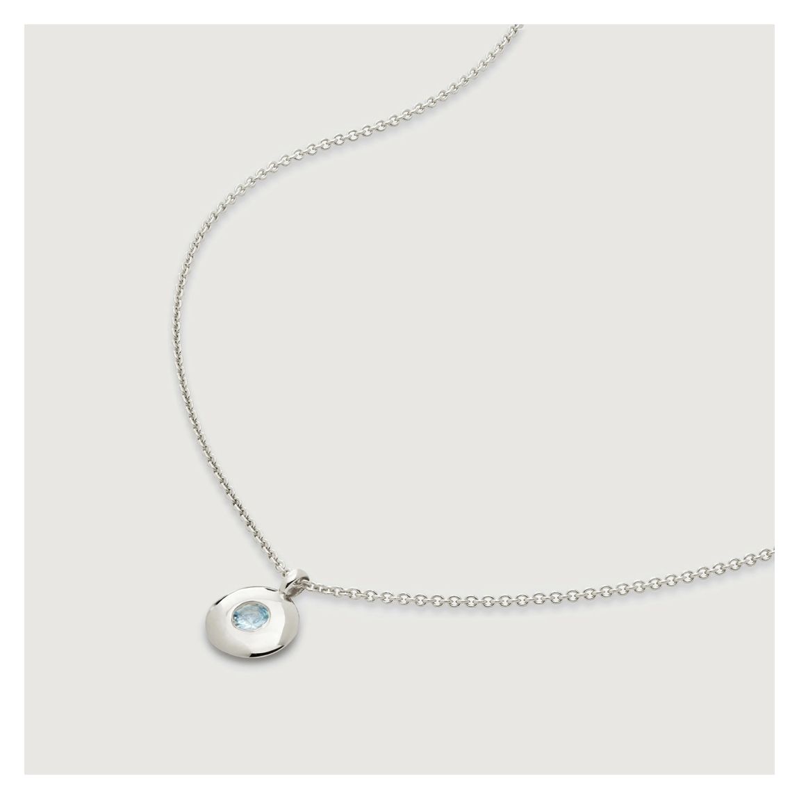 Aquamarine March Birthstone Necklace main product photo