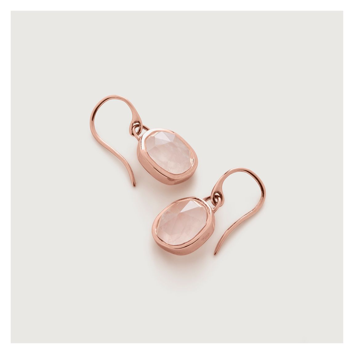 Rose Quartz Siren Wire Earrings main product photo