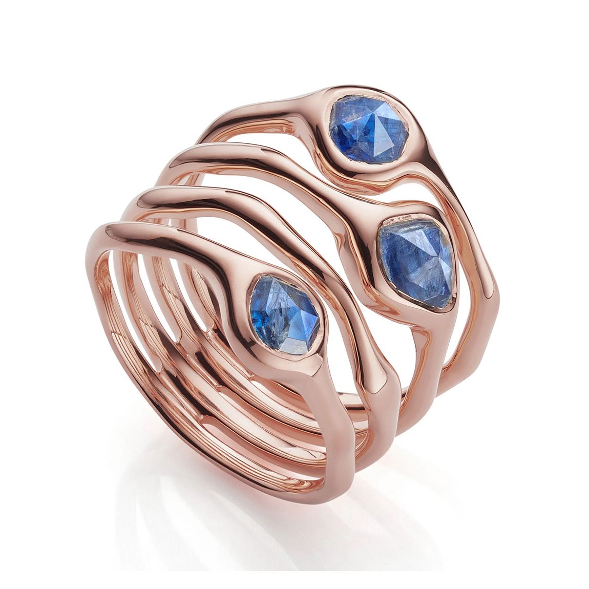 Rose Gold Kyanite Siren Cluster Cocktail Ring main product photo